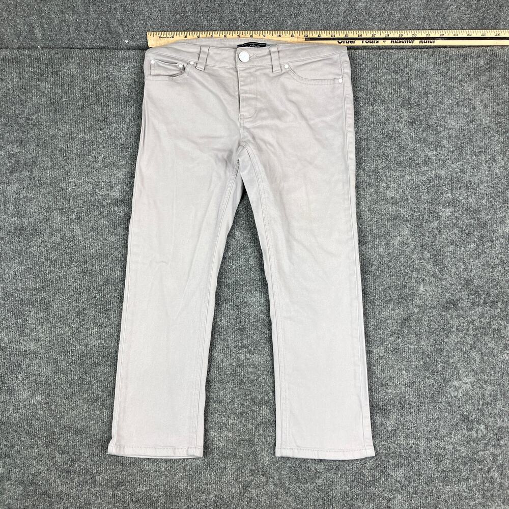 Giordano Pants Womens Size 25 Gray‎ Slim Fit Casual Cotton Stretch Mid Rise